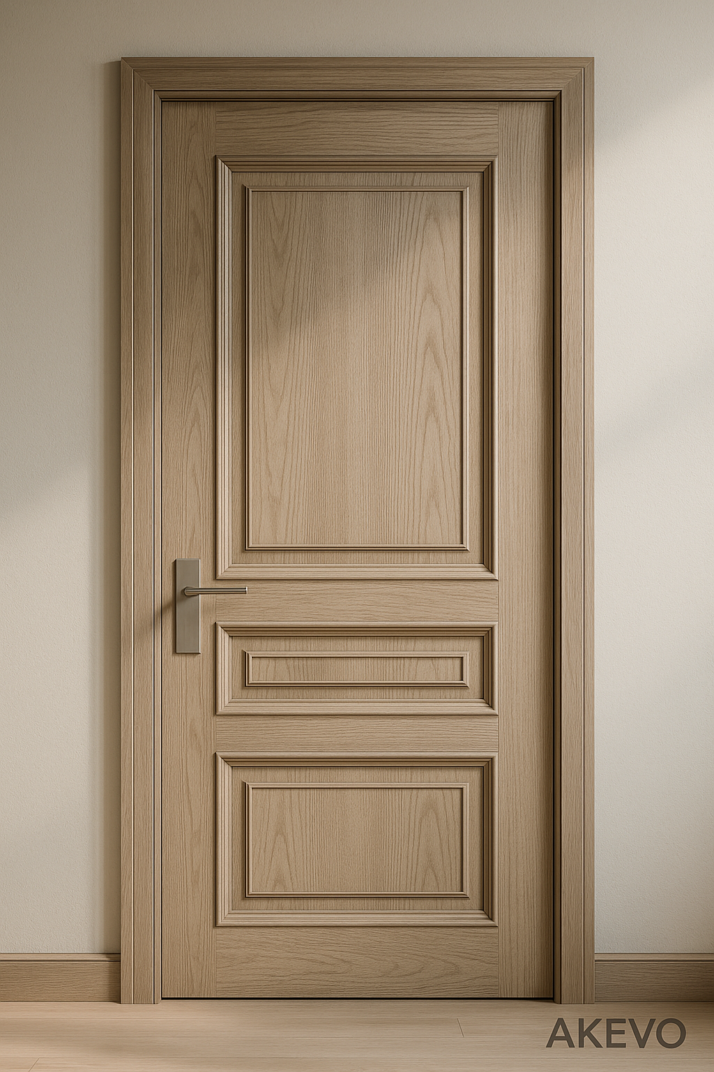 Classic Wooden Interior Door Model | Natural Wood Doors – AKEVO